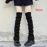 Gothic Women&#39;s Striped Leg Warmers Lolita Long Socks Knitted Leggings Japanese Sweets Winter Socks Kawaii Arm Ankle Warmers