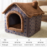 Dog House Kennel Soft Pet Bed Tent Indoor