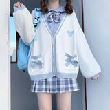 Women Loose Japanese Style Sweet Knitted Cardigans Harajuku Cute