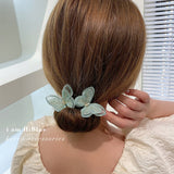 Vintage Shell Pearl Hairpin Bun Hairstyle