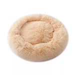 Round Dog Bed Long Plush Soft