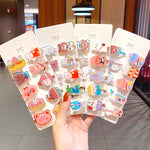 10PCS/Set Cartoon Animals Drink Hairpins