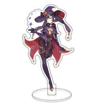 Anime Figure Genshin Impact Diluc Venti Klee Zhongli Cosplay Acrylic Stand Model Plate Desk Decor Standing Sign Keychain Gifts