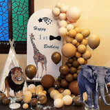 124 PCS Coffee Brown Latex Balloons Arch Kit