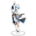 Anime Figure Genshin Impact Diluc Venti Klee Zhongli Cosplay Acrylic Stand Model Plate Desk Decor Standing Sign Keychain Gifts