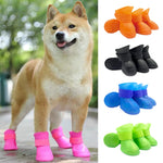 4Pcs Pet WaterProof Rainshoe Anti-slip Rubber Boot For Small Medium Large Dogs Cats Outdoor Shoe Dog Ankle Boots Pet