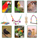 17pcs/set Parrot Birds Toy Swing  Hanging Bell