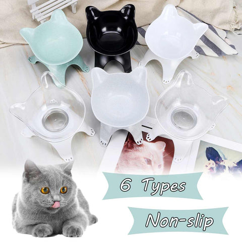 Black Non-Slip Double Food Bowl Pet Feeder