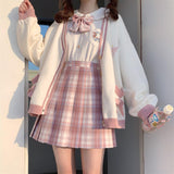 Women Loose Japanese Style Sweet Knitted Cardigans Harajuku Cute