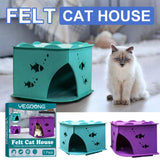 Felt Cat House Foldable and Detachable