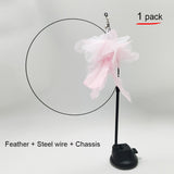 Funny Simulation Bird Interactive Cat Feather