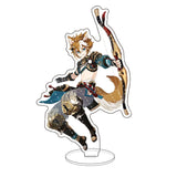 Anime Figure Genshin Impact Diluc Venti Klee Zhongli Cosplay Acrylic Stand Model Plate Desk Decor Standing Sign Keychain Gifts