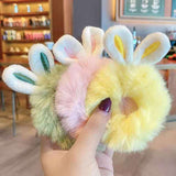 Sweet Imitation Rabbit Fur Rabbit Ears Elastic