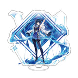 Anime Figure Genshin Impact Zhongli Ayato Venti Xiao Yae Miko Yelan Acrylic Stand Model Plate Desk Decor Standing Sign Fans Gift