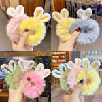 Sweet Imitation Rabbit Fur Rabbit Ears Elastic