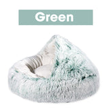 New Warm Round Plush Soft Dog Bed