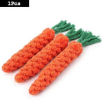 1PC Dog Toy Carrot Knot Rope Ball