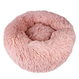 Round Dog Bed Long Plush Soft