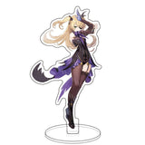 Anime Figure Genshin Impact Diluc Venti Klee Zhongli Cosplay Acrylic Stand Model Plate Desk Decor Standing Sign Keychain Gifts