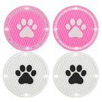 4 Pcs Car Cup Mat Cat Paw Automobile