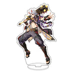 Anime Figure Genshin Impact Diluc Venti Klee Zhongli Cosplay Acrylic Stand Model Plate Desk Decor Standing Sign Keychain Gifts