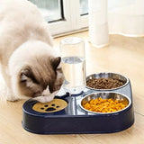 3In1 Pets Food Bowl with Bottle Automatic Drinking Feeder