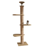 Cat Tree Floor to Ceiling Tower Adjustable Multi-Level Condo With Scratching Post