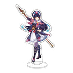 Anime Figure Genshin Impact Diluc Venti Klee Zhongli Cosplay Acrylic Stand Model Plate Desk Decor Standing Sign Keychain Gifts