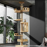 Adjustable Cat Tree Tower Floor to Ceiling Multi-Level Condo