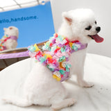 Dog Harness Leash Set 3D Flower