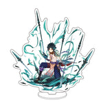 Anime Figure Genshin Impact Zhongli Ayato Venti Xiao Yae Miko Yelan Acrylic Stand Model Plate Desk Decor Standing Sign Fans Gift