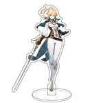 Anime Figure Genshin Impact Diluc Venti Klee Zhongli Cosplay Acrylic Stand Model Plate Desk Decor Standing Sign Keychain Gifts