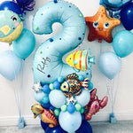 44pcs Sea World Ocean Animal Balloons
