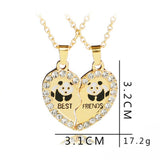 2 PCS/Set Animal Best Friends two Parts Pendant