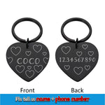 Personalized Tag Keychain Engraved Pet ID