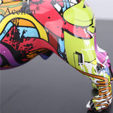 Creative Colorful Bulldog Figurines Home Decor