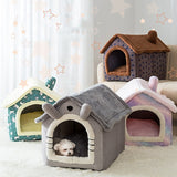 Foldable  Sleeping House Warm Cat Bed