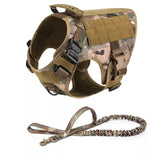 Tactical Dog Harness Leash Metal Buckle