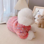 Cute Pink Winter Sweater Cardigan for Dogs