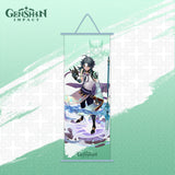 Genshin Impact Hutao Ganyu Scroll Canvas Wall Hanging Painting Home Decor Anime Poster Wall Art Room Decoration Gift