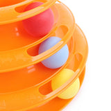 Interactive Tower Cat Toy Turntable Roller Balls