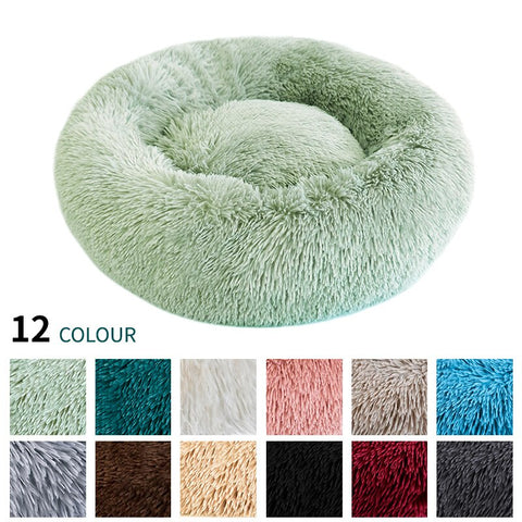 Donut Round Dog Kennel Fluffy Cushion Mat