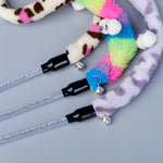 Funny Cat Stick Toys Colorful Turkey Feathers