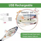 Cat USB Charger Toy Fish Interactive