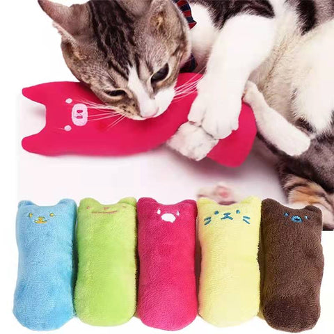 Catnip Molar Cat Toy Cute Cat fun Interactive Plush Toy Pet Chewing Sounding Toy Mint kitten claws Thumb Pillow Pet