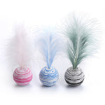 1pc Cat Toy Feather Star Balls Plus Feather Light