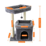 H228cm Cat Tree Toy Condo Climbing Tower