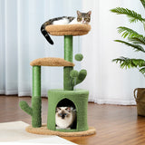 H90.5CM Cactus Cat Tree with Natural Sisal