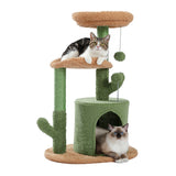 H90.5CM Cactus Cat Tree with Natural Sisal