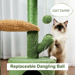 2022 New 32 Inches Cat Tree Cactus and Fluffy Balls